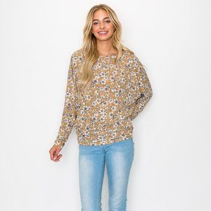 Flower printed dolman